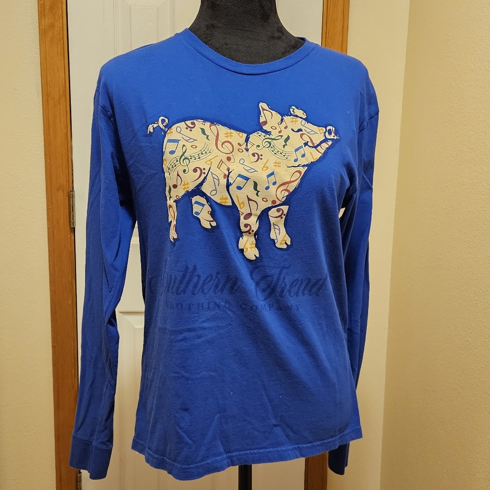 Blue Long-Sleeved Shirt